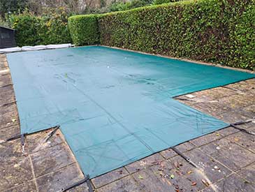 pool prepared for winter